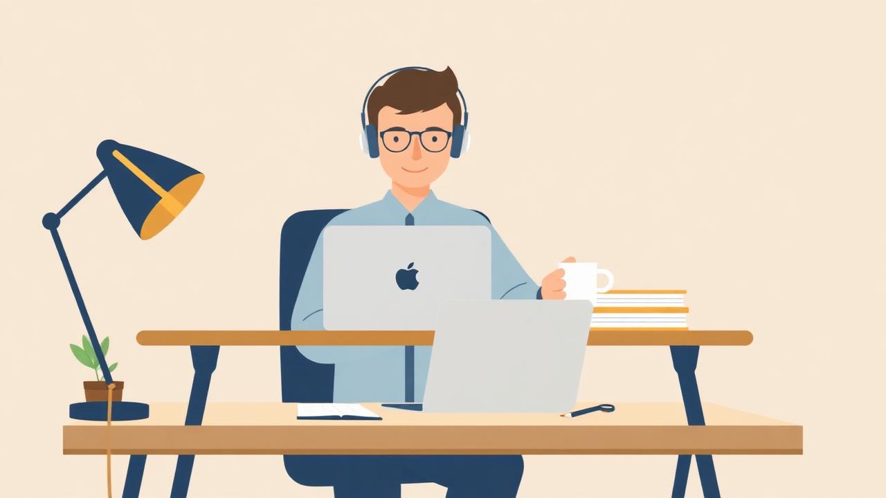 IT professional studying for 2026 certifications with laptop and notebook